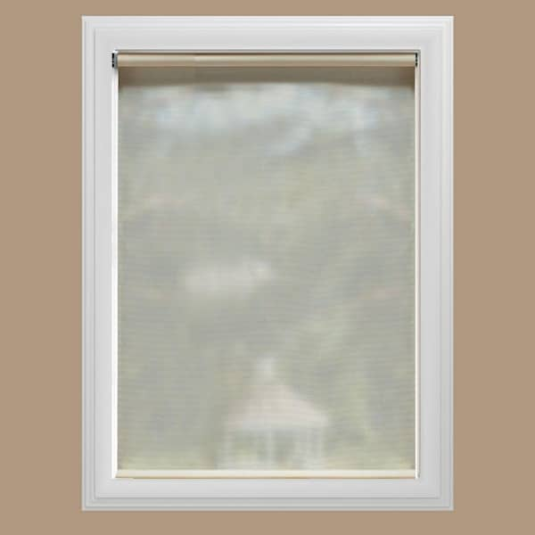 Bali Cut-to-Size Cream Cordless UV Blocking Fade Resistant Roller Shades 27 in. W x 72 in. L