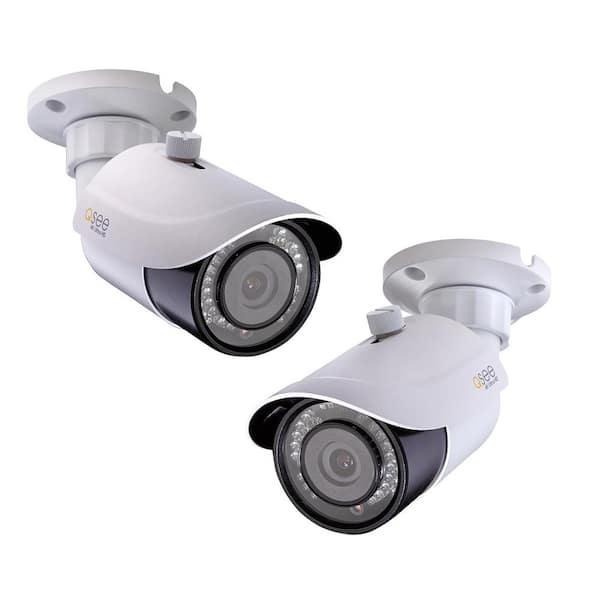Q-SEE Indoor or Outdoor Bullet 4K IP Wired Security Standard Surveillance Camera (2-Pack)
