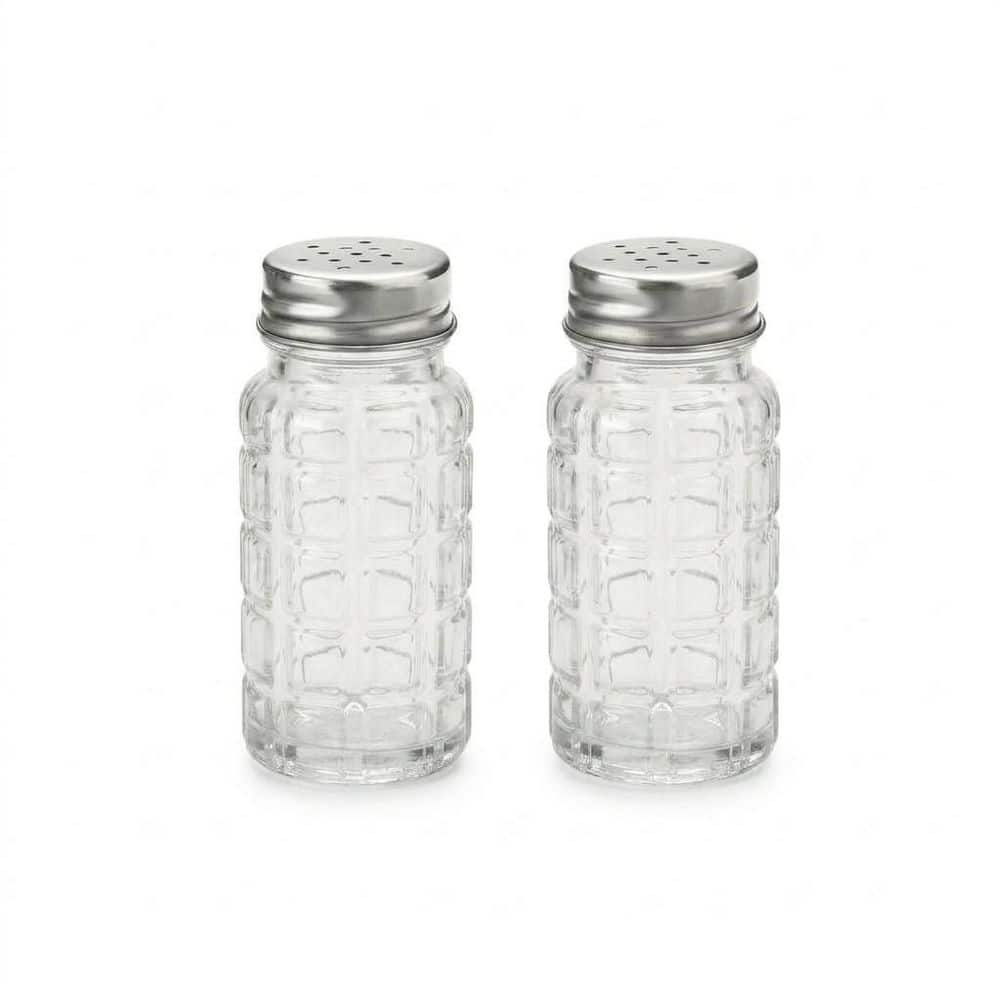 2 Pack Clear Glass Square Salt and Pepper Shakers with Stainless Steel Holes Lid, Refillable Spice Jars price history on PriceWatchPro