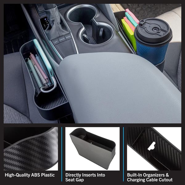 📣50%OFF🔥Exclusive Logo Leather Car Seat Storage Box With Water Cup Holder