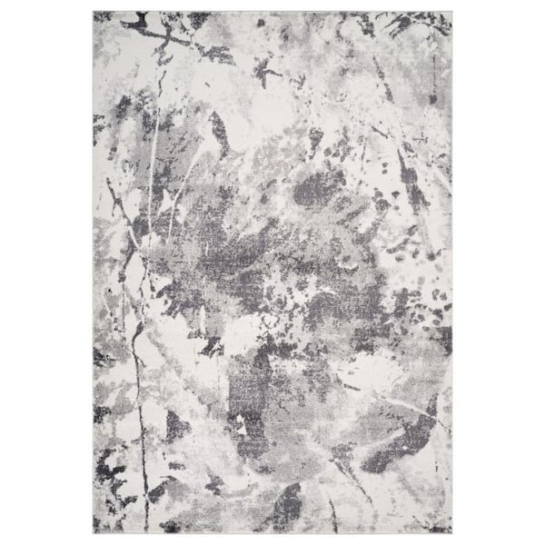 8 ft. x 11 ft. Blue, Gold Medallion Washable Area Rug