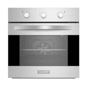 24 in. Single Electric Wall Oven with Convection Fan in Stainless Steel