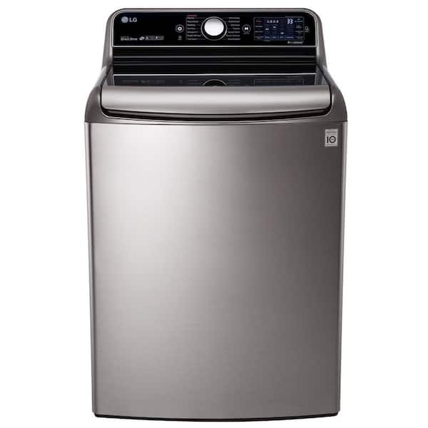 LG 5.7 cu. ft. High-Efficiency Top Load Washer with Steam and TurboWash in Graphite Steel, ENERGY STAR