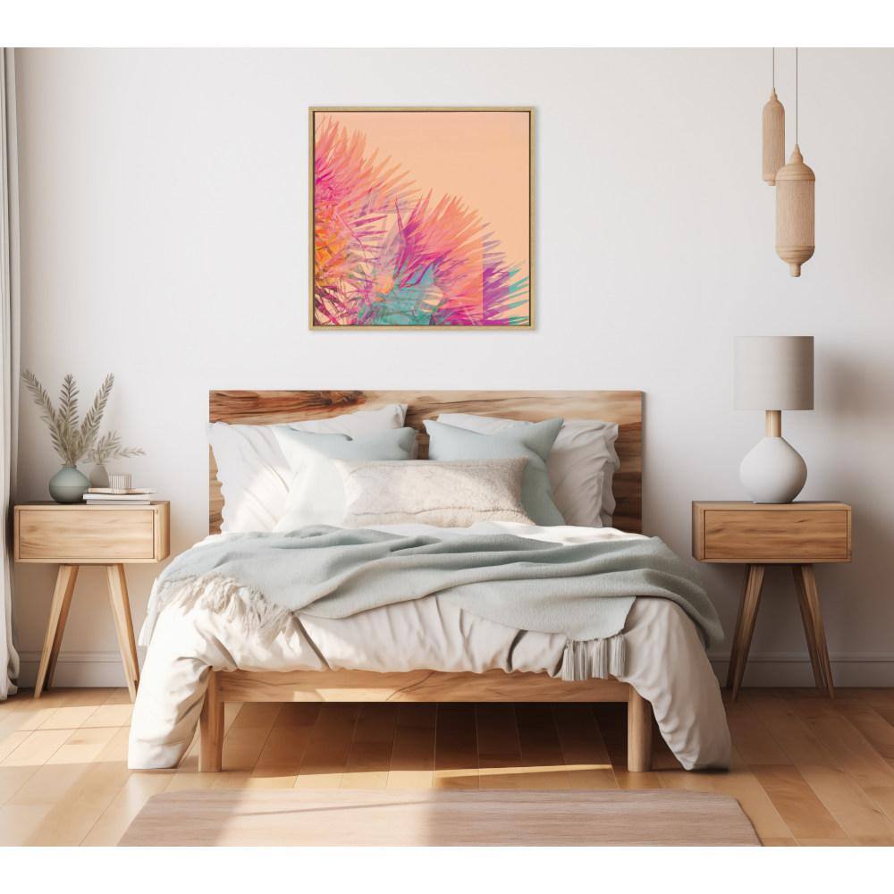 Sylvie Sun Burn 2 Pink and Orange Framed Canvas Wall Art