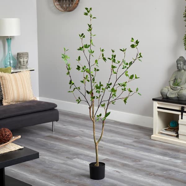 Nearly Natural 5 ft. Artificial Minimalist Citrus Tree