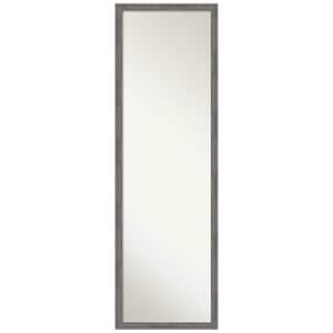Florence Grey 15.75 in. x 49.75 in. Non-Beveled Casual Rectangle Framed Full Length on the Door Mirror in Gray