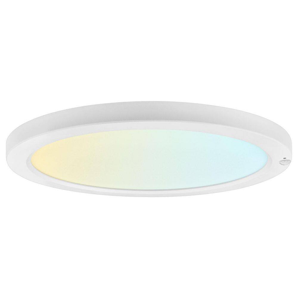 12 In. 1 Light Integrated LED Flush Mount Ceiling Light with Photocell Sensor, 5CCT, 2000LM, 24W, 110º, Wet Rated & ETL price history on PriceWatchPro