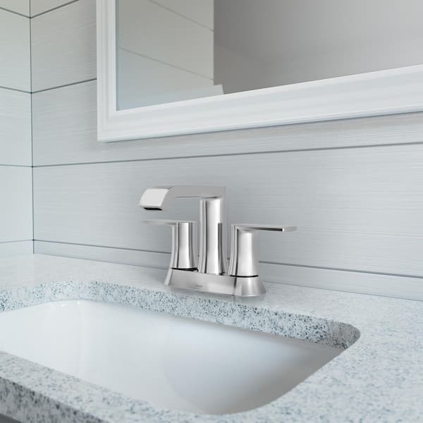 MOEN Genta 4 in. Centerset Double-Handle Bathroom Faucet