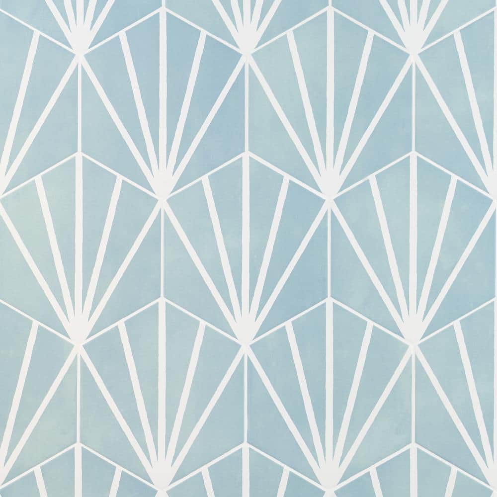 Turquoise 8" Hexagon Matte Porcelain Floor and Wall Tile