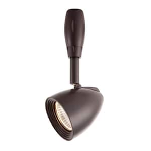 Bronze LED Flex Track Lighting Fixture with Metal Shade