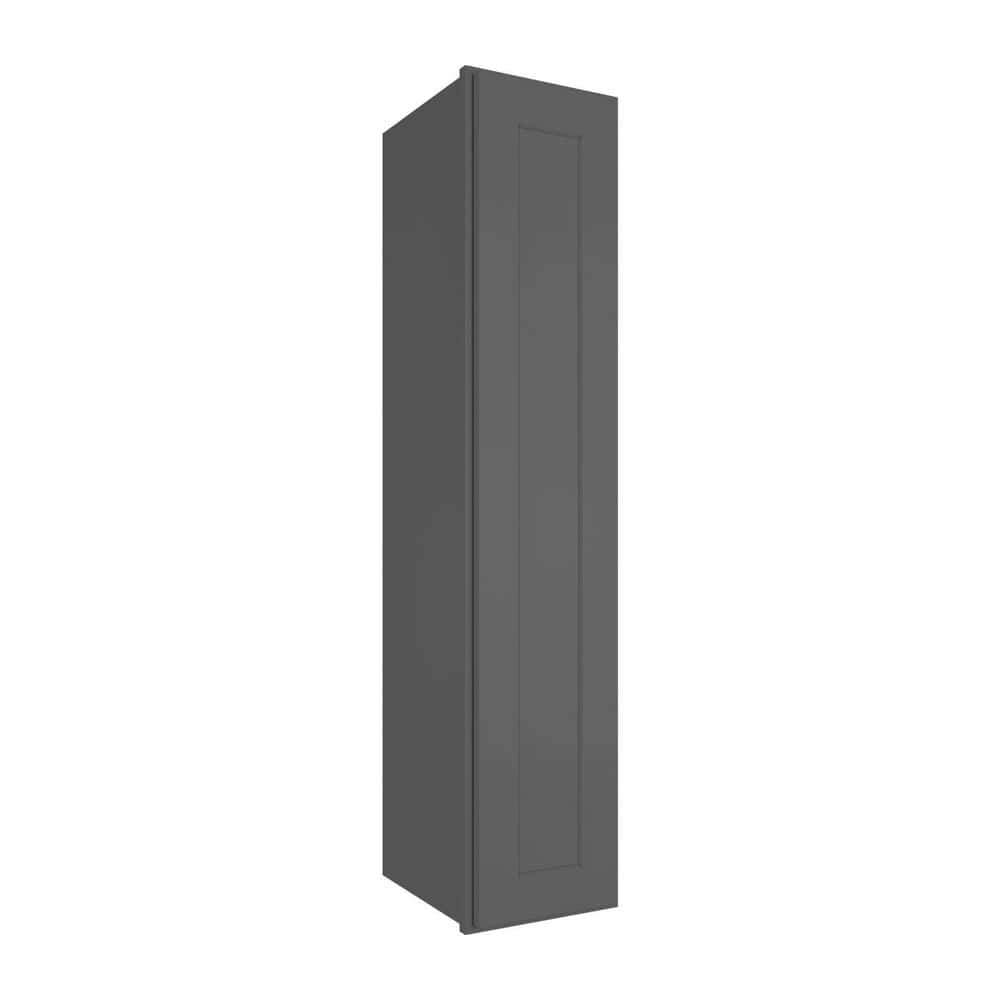 HOMEIBRO 9 in. W x 12 in. D x 42 in. H in Shaker Gray Plywood Ready to Assemble Wall 1