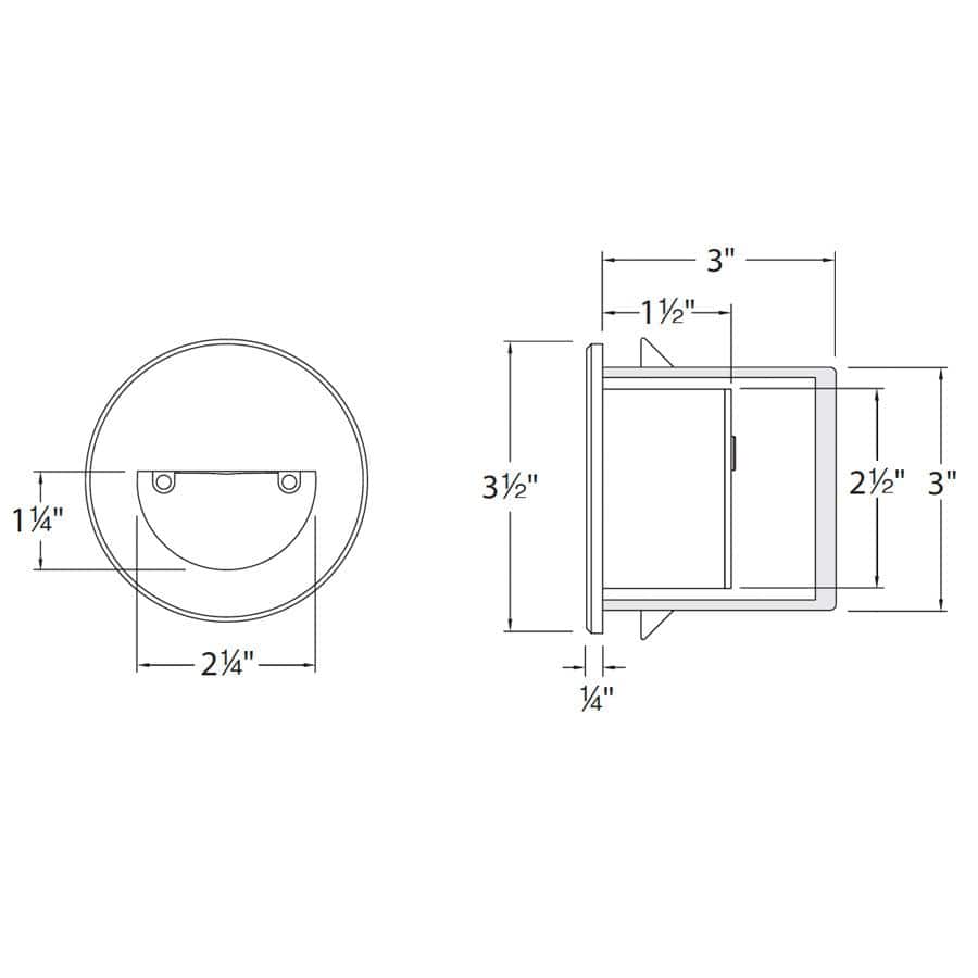 Bronze Circular LED Step and Wall Light, Dimmable, Energy Star