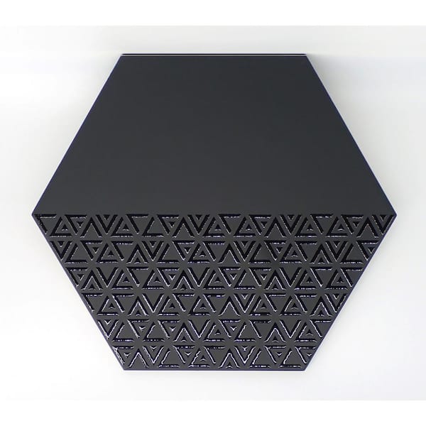 Emser Rhythm Black Hexagon Pattern 11 x 13 Porcelain Tile