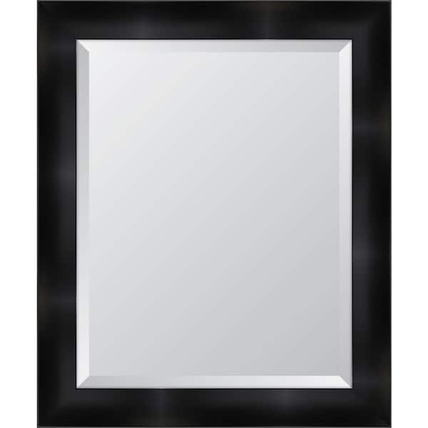 Melissa Van Hise Medium Rectangle Black Beveled Glass Contemporary Mirror (29 in. H x 35 in. W)