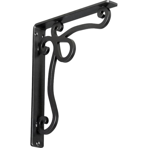 Ekena Millwork 1-1/2 in. x 12 in. x 10 in. Wrought Iron Single Center Brace Orleans Bracket