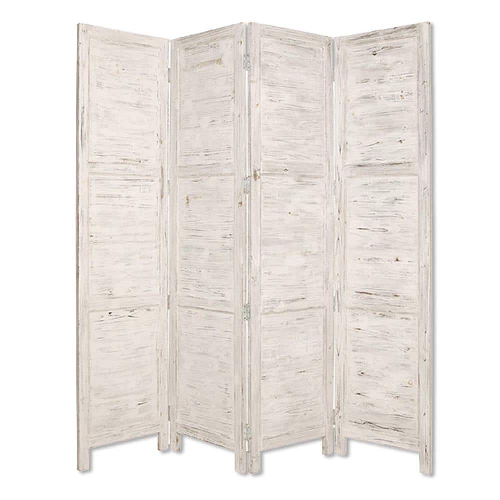 Nantucket 7 ft. White 4-Panel Room Divider