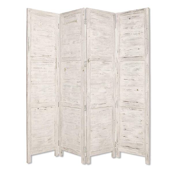 Unbranded Nantucket 7 ft. White 4-Panel Room Divider
