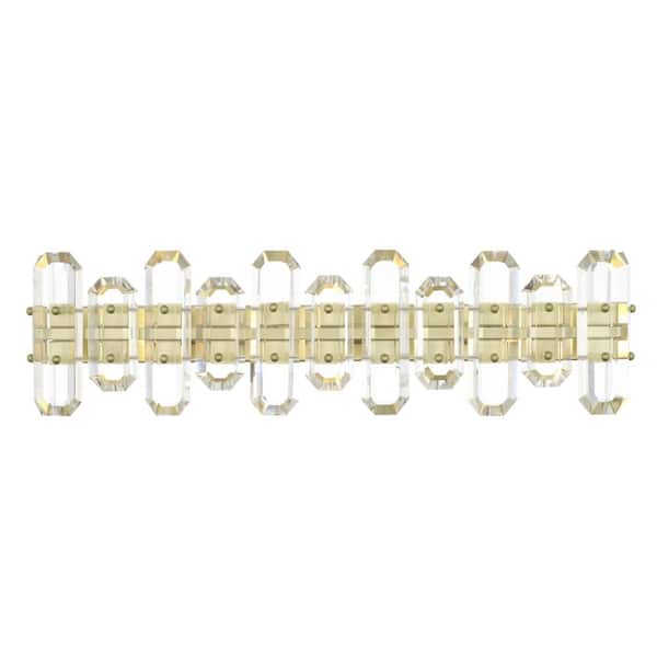 Bolton 25 in. 3-Light Aged Brass Vanity Light