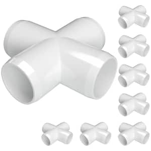 Formufit 3/4 in. Furniture Grade PVC 4-Way Tee in White (8-Pack ...