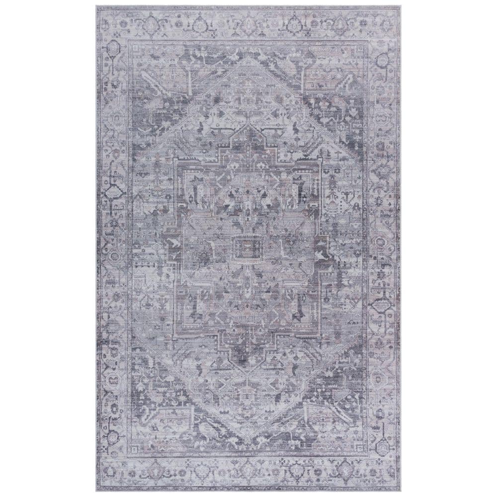 Tucson Gray/Light Gray 4 ft. x 6 ft. Machine Washable Faded Aztec Medallion Area Rug price history on PriceWatchPro