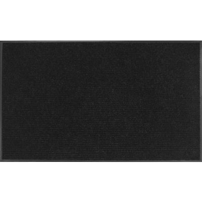 Rubber-Cal Corrugated Wide Rib 4 ft. x 8 ft. Black Rubber Flooring (32 sq.  ft.) 03_168_W_WR_08 - The Home Depot