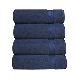 A1HC Wash Cloth 500 GSM Duet Technology 100% Cotton Ring Spun Mood Indigo 13 in. x 13 in. Quick Dry (Set of 4)