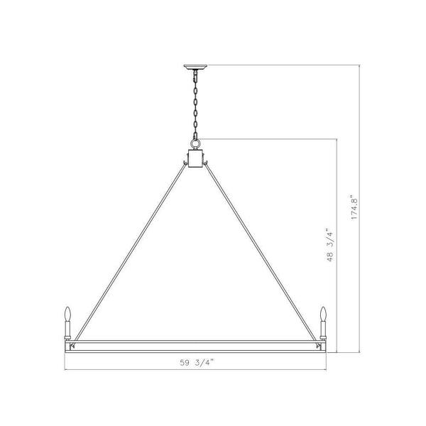 Unbranded - Dennison 16 light Signature Brass Chandelier for Indoor Use with No Bulbs Included