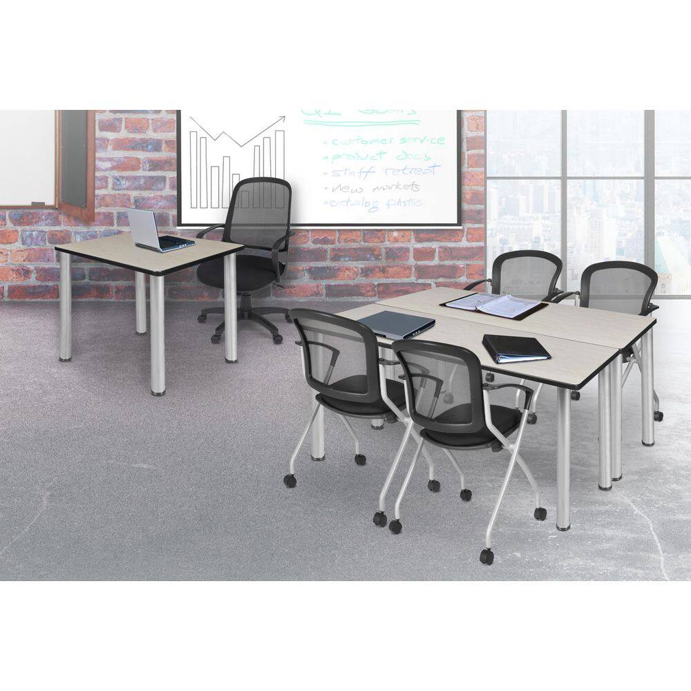 Kee 72 in x 24 in. Maple Top Training Seminar Table Desk, Chrome Legs price history on PriceWatchPro