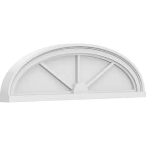2 in. x 32 in. x 9 in. Elliptical 3-Spoke Architectural Grade PVC Pediment Moulding