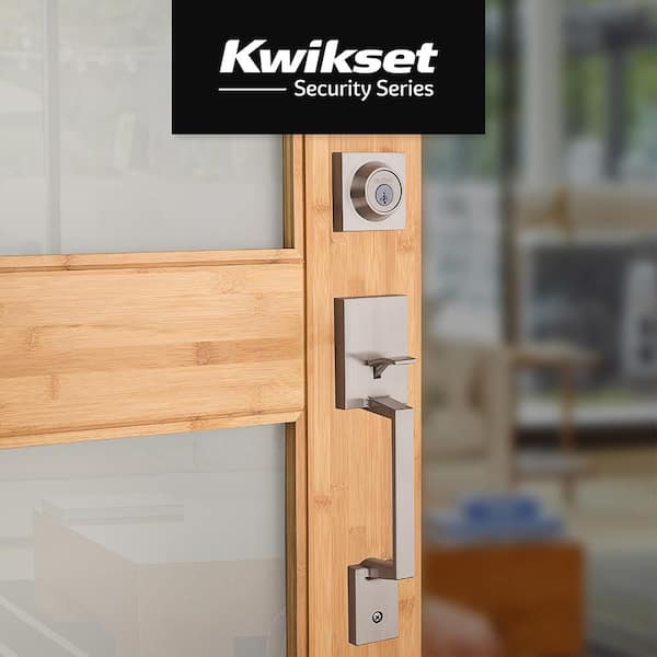 Kwikset Amador Satin Nickel Single Cylinder Entry Door Handleset w