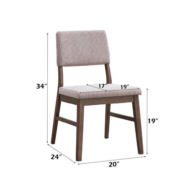 ACME FURNITURE / ダイニングチェア　2/2 Acme Furniture Seda Dusty Mauve Corduroy and Walnut Side Chair