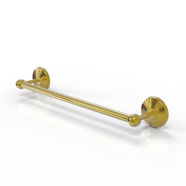 Allied Brass Prestige Monte Carlo Collection 30 in. Wall Mounted Towel Bar in Unlacquered Brass