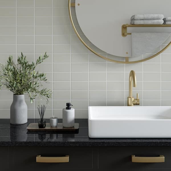 Restore Ash Gray 3 in. x 6 in. Matte Ceramic Wall Tile (12.5 sq. ft. /Case)