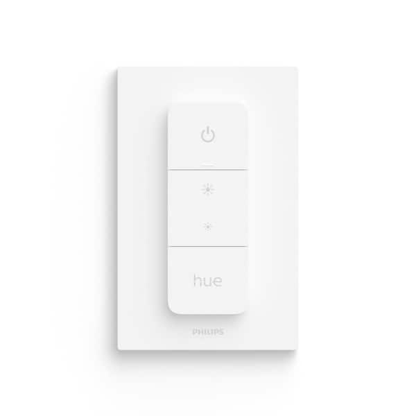 Philips Hue Wall Tap Dial Light Switch, Installation-Free, Smart Home,  Exclusively for Philips Hue Smart Lights, White, 1-Pack & Hue Bridge Smart  Lighting Hub - White 