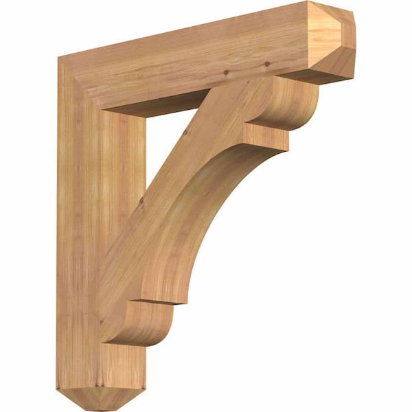 Ekena Millwork 5-1/2 in. x 36 in. x 36 in. Western Red Cedar Olympic Craftsman Smooth Bracket