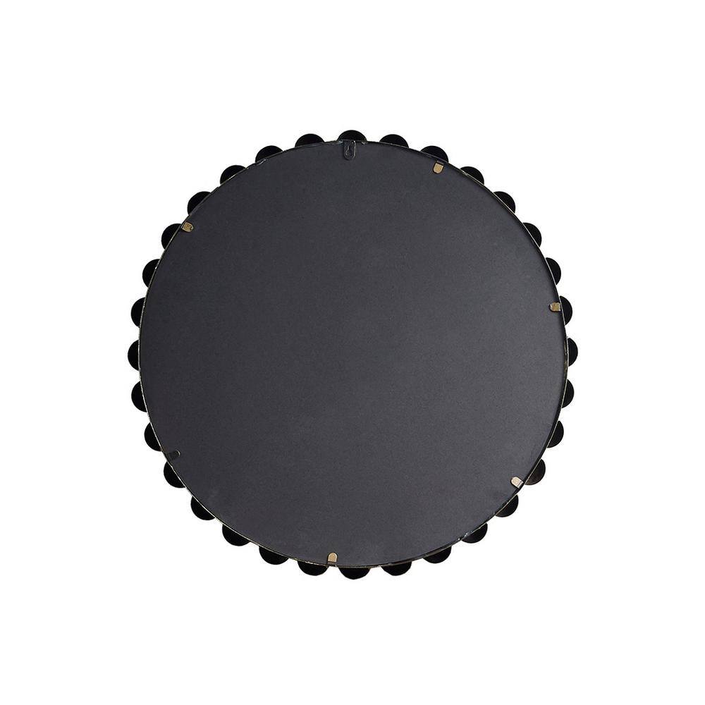 Elegant Marlowe Antique Gold Foil Round Wall Mirror - 27"