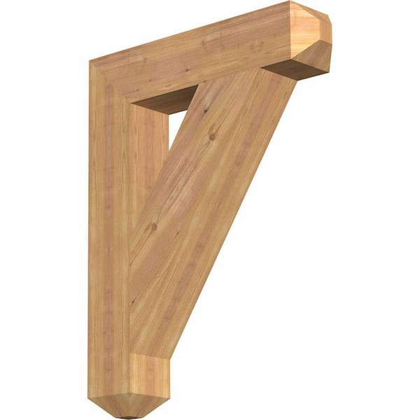 Ekena Millwork 5.5 in. x 36 in. x 28 in. Western Red Cedar Traditional Craftsman Smooth Bracket