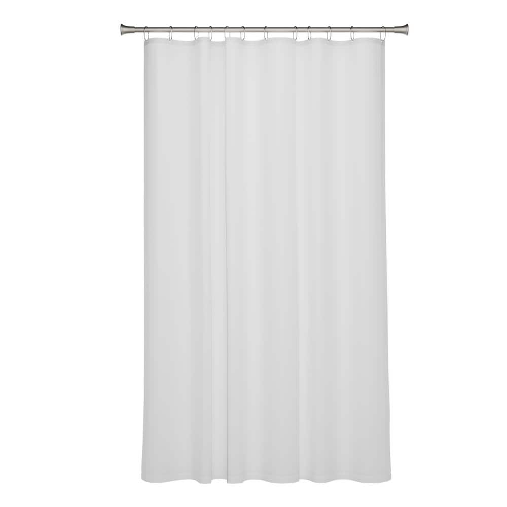 Zenna Home 72 in. W x 70 in. L Solid PEVA Shower Curtain Liner, Medium