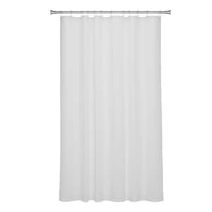 72 in. W x 70 in. L Solid PEVA Shower Curtain Liner, Medium Weight, in White