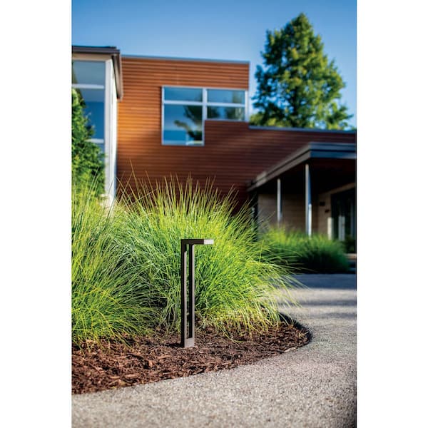 Low Voltage Textured Architectural Bronze Hardwired Weather Resistant 2 Arm Path Light with No Bulbs Included