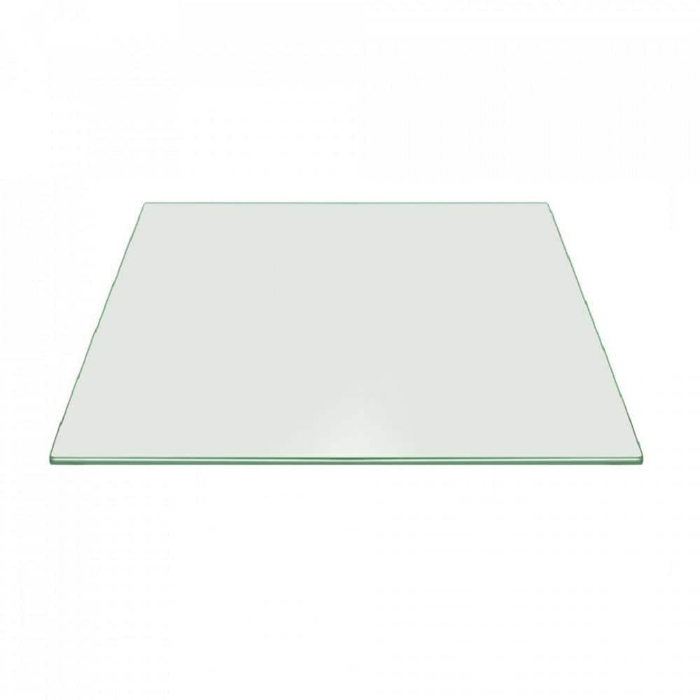 Fab Glass And Mirror 36 In. Clear Square Glass Table Top 3/8 In. Thick ...