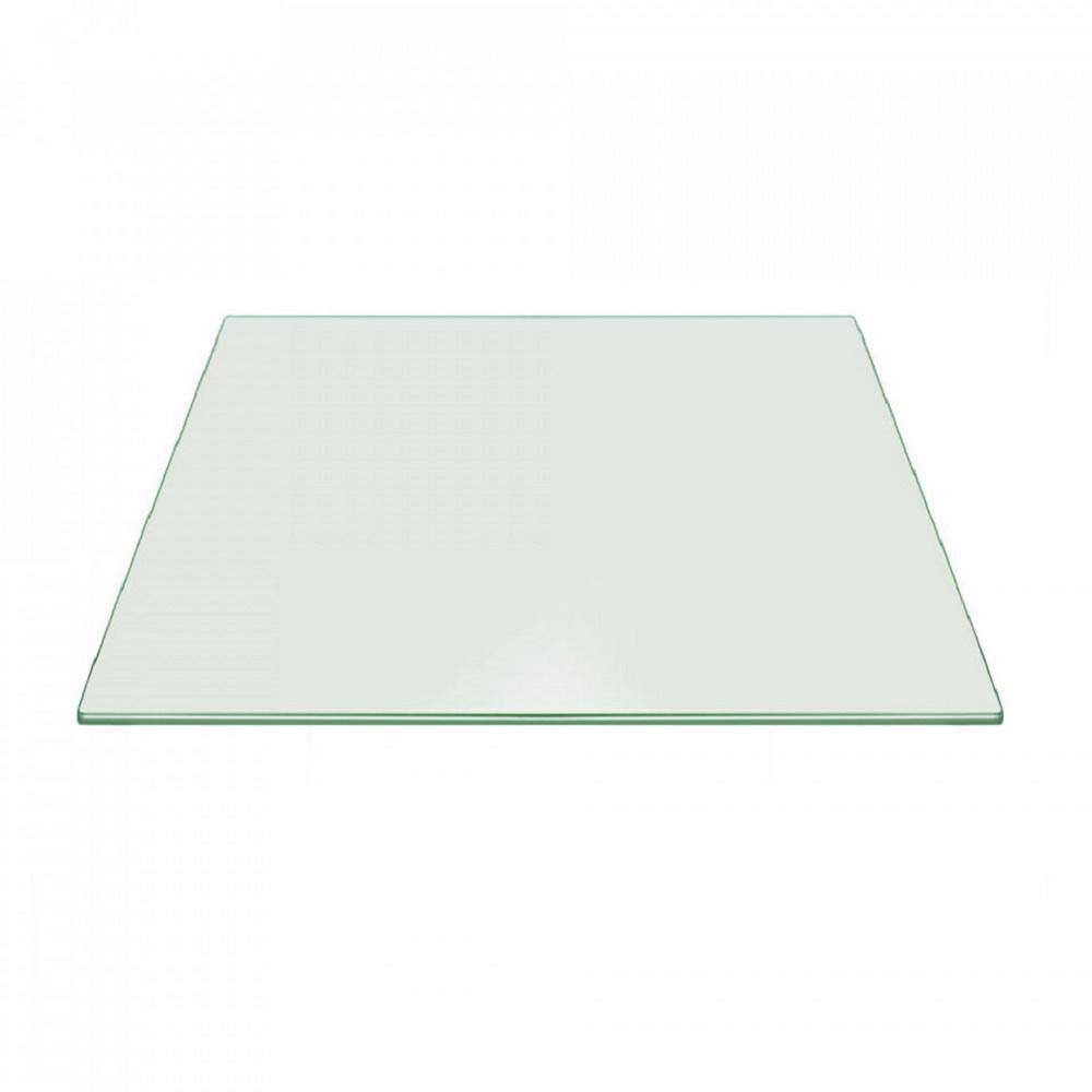 Fab Glass and Mirror 36 in. Clear Square Glass Table Top 3/8 in. Thick ...