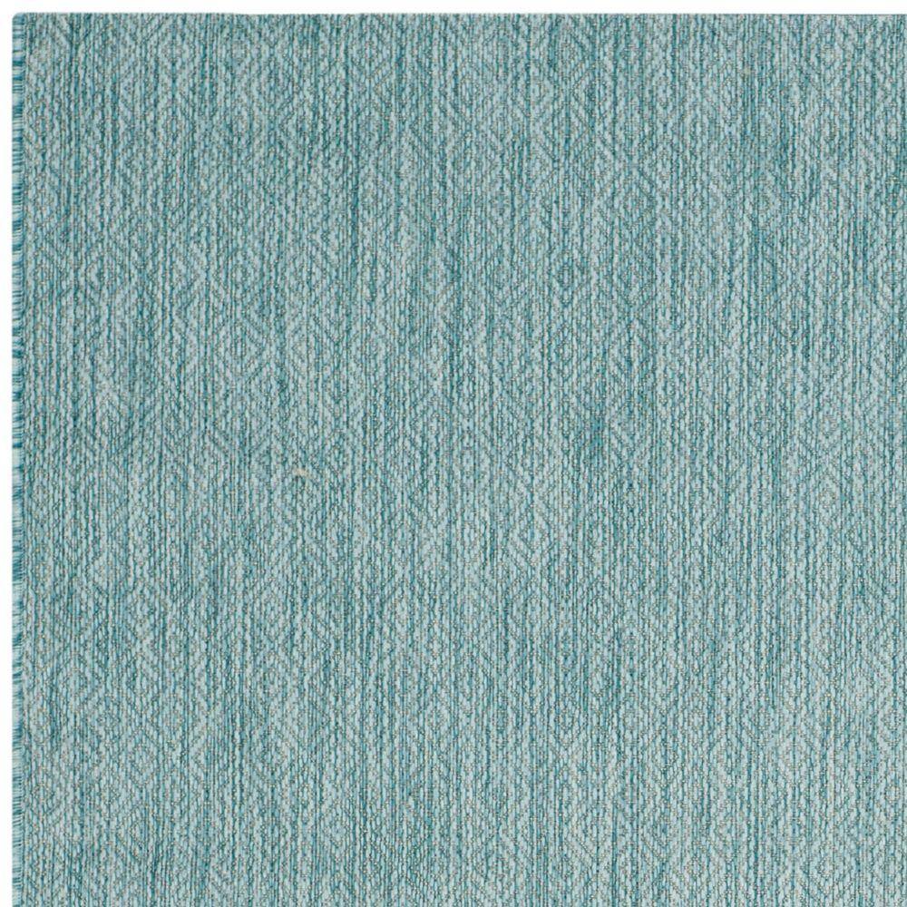 Aqua Delano Easy-Care 6'7" x 9'6" Synthetic Indoor/Outdoor Rug