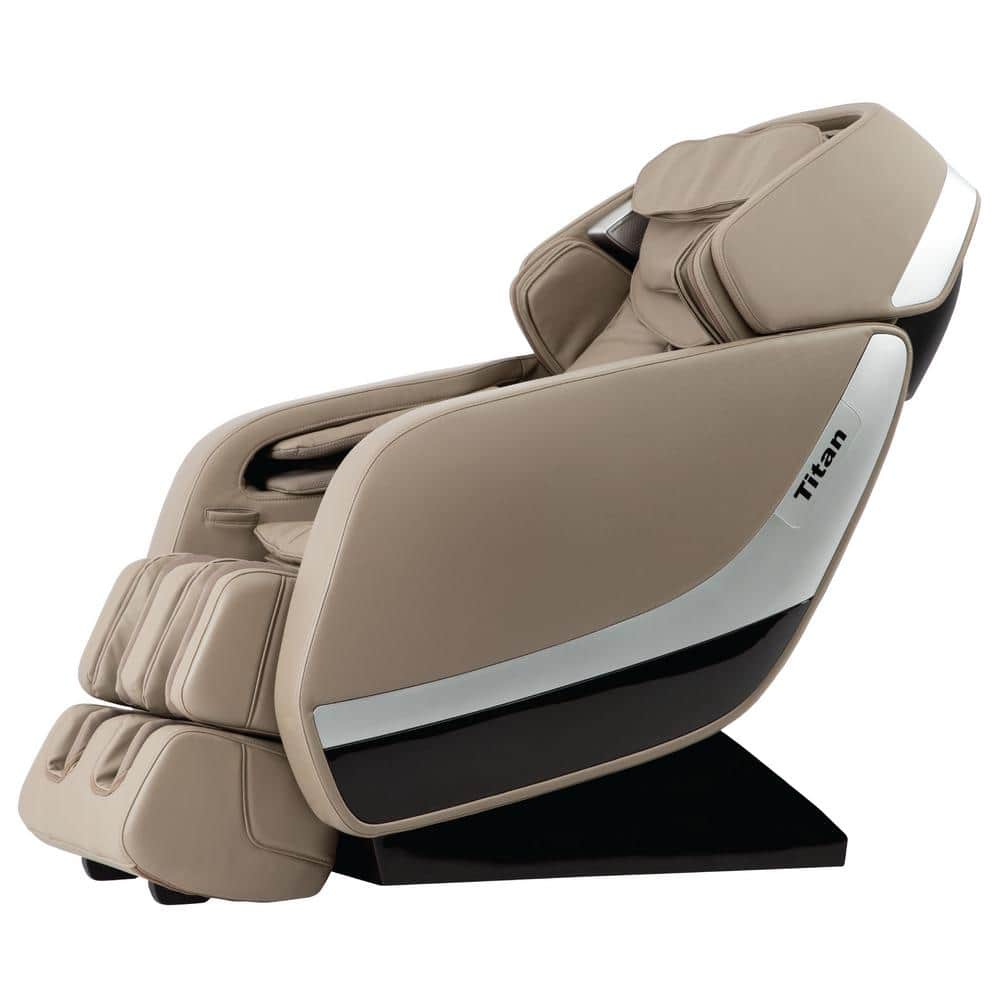 Gray Faux Leather Swivel Massage Glove Chair with Remote Control