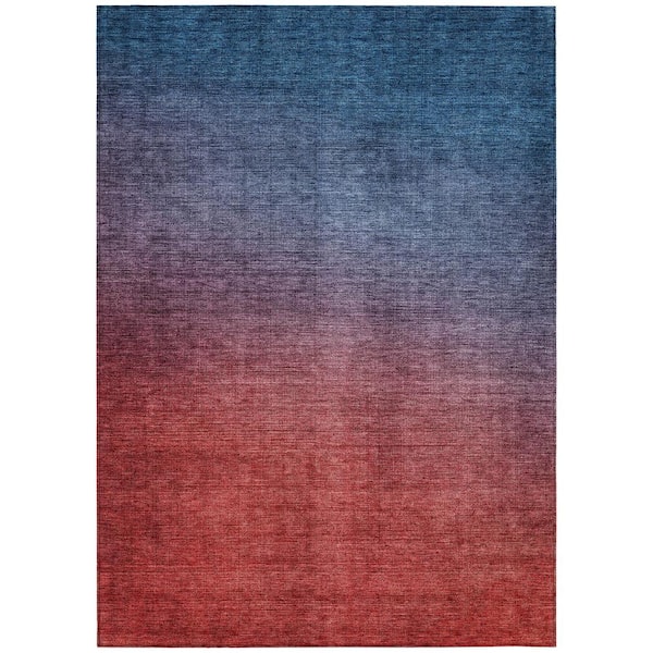 Addison Rugs Chantille ACN587 Navy 9 ft. x 12 ft. Machine Washable Indoor/Outdoor Geometric Area Rug