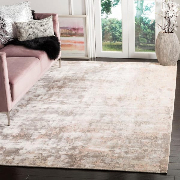 Mirage 10 ft. x 14 ft. Pink Abstract Distressed Area Rug