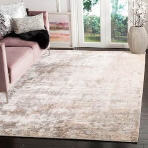 Mirage Pink 7 ft. x 7 ft. Abstract Distressed Square Area Rug