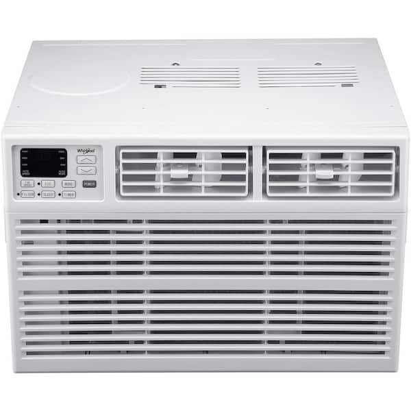 Whirlpool 15,000 BTU 115V Window AC w/ Remote Control for Rooms up to 700 Sq. Ft. LCD Display Auto-Restart Timer White