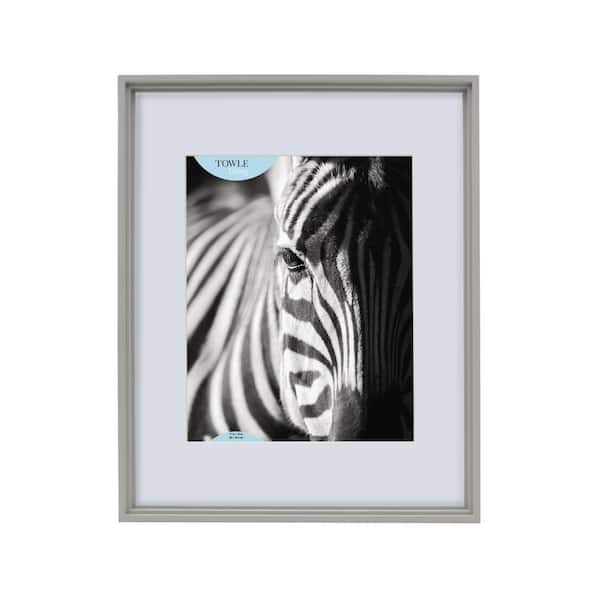 Towle Living 17 x 21 in. Picture Frame Displays 11 x 14 Photos 16 x 20 Without Mat, 16 x 20-Matted 11 x 14, Gray