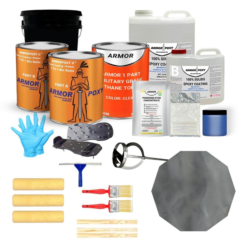 3 gal. Manatee Gloss 2 Part Epoxy 600 sq. ft. Metallic Interior Concrete Ba